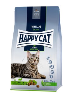 Сухой корм для кошек Culinary с пастбищным ягнёнком 1 3кг Happy cat