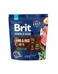Сухой корм для собак Premium Lamb Rice гипоаллергенный ягненок и рис 1кг Brit*