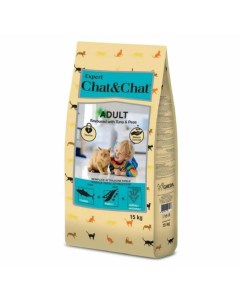 Сухой корм для взрослых кошек со вкусом тунца 14 кг Chat&chat