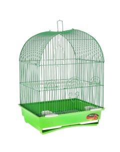 Клетка для птиц 4000 35 х 28 х 46 см зеленая решетка зеленый поддон Триол