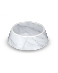 Одинарная миска для собак Carrara Marble меламин белый 0 7 л Tarhong