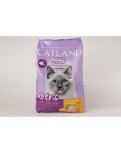 Сухой корм для кошек полнорационный с курицей и уткой 0 35 кг Catland