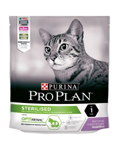Сухой корм для кошек Sterilised для стерилизованных индейка 8шт по 400г Pro plan