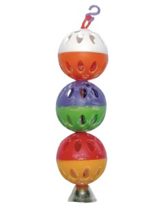 Игрушка для птиц 3 шарика с колокольчиком 4 5x19 см в ассортименте Zoom®