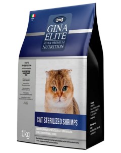 Сухой корм для кошек Elite креветки 1кг Gina
