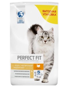 Сухой корм для кошек Sensitive индейка 2 шт по 10 кг Perfect fit