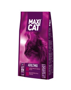 Сухой корм для кошек AdultMix с курицей 18кг Maxi cat