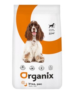Сухой корм для собак контроль веса с уткой и рисом 2 5 кг Organix