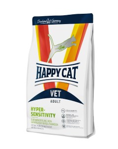 Сухой корм для кошек Happy Cat VET Hypersensitivity при пищевой аллергии 1 кг Happy dog