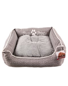 Лежанка для кошек и собак текстиль искусственный мех 60x50x17см серый Pet choice