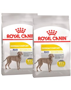 Сухой корм для собак Maxi Derma Comfort при аллергии 2шт по 10 кг Royal canin