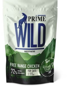 Сухой корм для кошек и котят WILD GF FREE RANGE с курицей 500г Prime