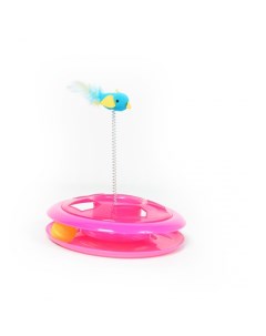 Развивающая игрушка для кошек Happy Hoop пластик розовый 26 см Duvo+