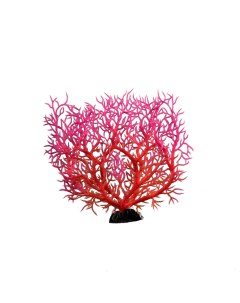 Растение искусственное аквариумное светящееся 15 см красное Пижон аква