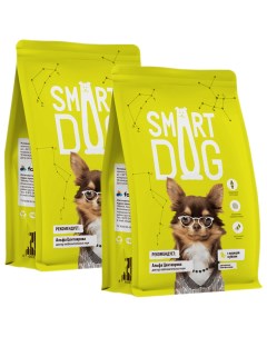 Сухой корм для собак с курицей и рисом 2 шт по 18 кг Smart dog