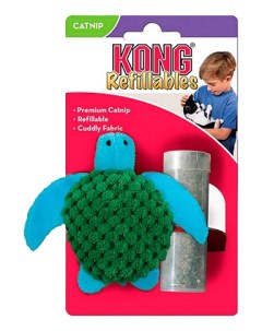 Мягкая игрушка для кошек Черепашка плюш мята зеленый голубой 7 см Kong