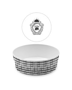 Одинарная миска для собак Couture меламин белый черный 1 1 л Tarhong