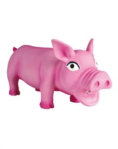 Игрушка пищалка для собак Свинка хрюкающая розовый 17 см Trixie