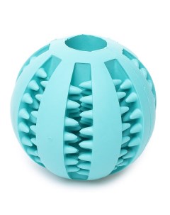 Игрушка для собак резиновая Мяч зубочистик голубой 7см Duvo+