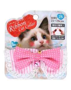 Ошейник для кошек Premium Pet Japan Праздничный для стильного модника Розовый 21 28 см Japan premium pet