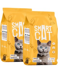Сухой корм для котят с цыпленком 2 шт по 1 4 кг Smart cat