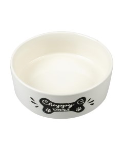 Одинарная миска для кошки собаки керамика белый 0 5 л Duvo+