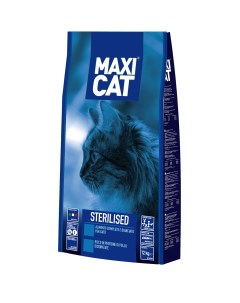 Сухой корм для кошек Sterilised для стерилизованных курица 18кг Maxi cat