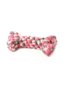 Игрушка для собак веревочная Мини кость розовая 8 см Duvo+