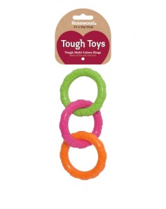 Жевательная игрушка для собак Три кольца разноцветная 21 см Rosewood