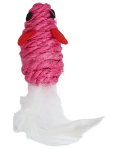 Игрушка для кошек Мышь сизалевая малая с меховым хвостом розовая 5 5 см Nobrand