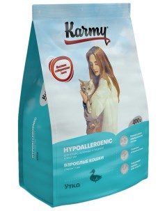 Сухой корм для кошек Hypoallergenic Утка 2 шт по 400 г Karmy