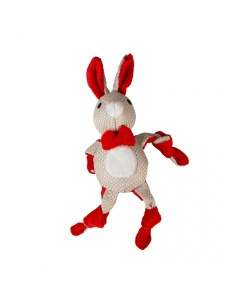 Мягкая игрушка для собак Новогодний кролик бежевый 31 см Duvo+