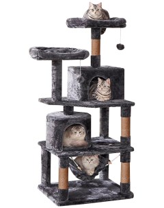 Комплекс для кошек Комфорт два домика гамак черный 163х50х75 см Pet бмф