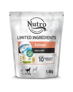 Сухой корм для собак при чувствительном пищеварении лосось розмаин 1 4кг Nutro