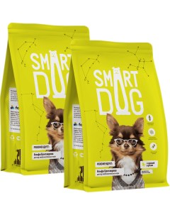 Сухой корм для взрослых собак всех пород с курицей и рисом 2 шт по 3 кг Smart dog