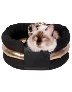 Лежак для собак и кошек Marianne чёрно золотистый 47х30см Anteprima