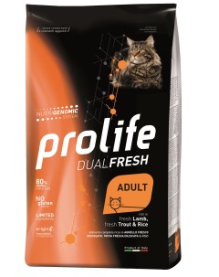 Сухой корм для кошек Dual Fresh Adult ягненок форель и рис 0 4кг Prolife