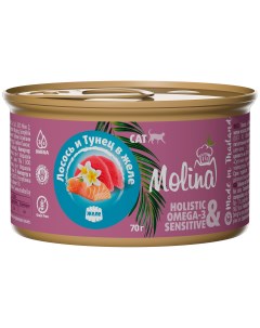 Консервы для кошек Holistic лосось тунец 70г Molina
