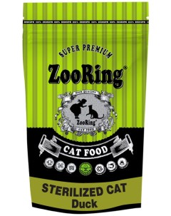 Сухой корм для кошек STERILIZED CAT DUCK для стерилизованных 0 35 кг Zooring