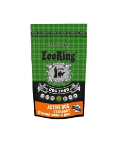 Сухой корм для собак Active Dog Standart Птичий микс и рис 2 кг Zooring