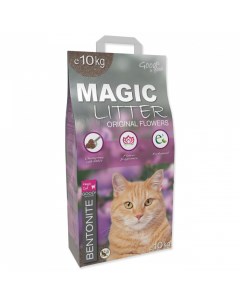 Наполнитель для кошачьего туалета Magic Litter бентонит цветочный аромат 10 кг Magic cat