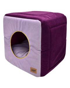 Домик для кошек для собак Ампир 2 фиолетовый 50x50x48см Zooexpress