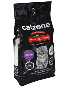 Впитывающий наполнитель для кошек Lavender бентонитовый лаванда 5 кг 6 л Catzone
