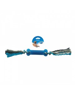 Жевательная игрушка для собак Кость с веревками по бокам синий длина 45 см Duvo+