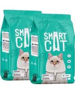 Сухой корм для кошек для стерилизованных с курицей 2 шт по 1 4 кг Smart cat