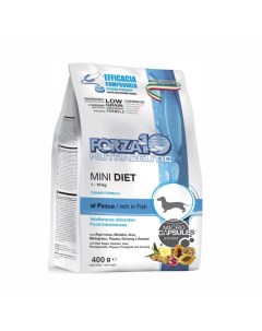 Сухой корм для взрослых собак мелких пород Mini Diet Pesce с рыбой 400 г Forza10