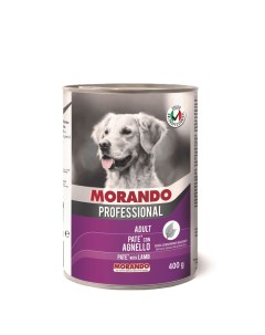 Влажный корм для взрослых собак Professional паштет с бараниной 24шт по 400г Morando