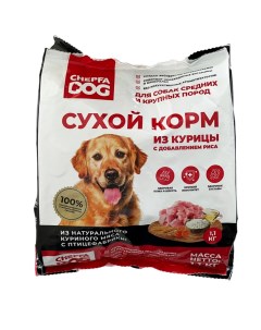 Сухой корм для собак из курицы с добавлением риса 1 1кг Chepfa dog