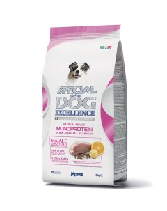 Сухой корм для собак EXCELLENCE Monoprotein свинина 3кг Special dog