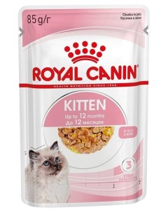 Влажный корм для кошек Kitten Instinctive с мясом в желе 85 г Royal canin